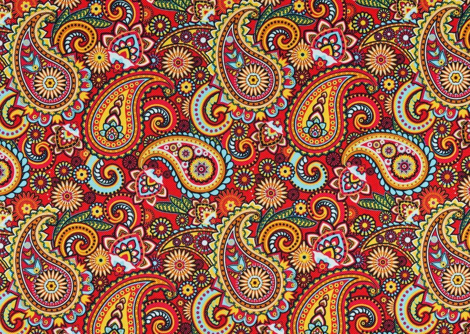 Paisley czerwony